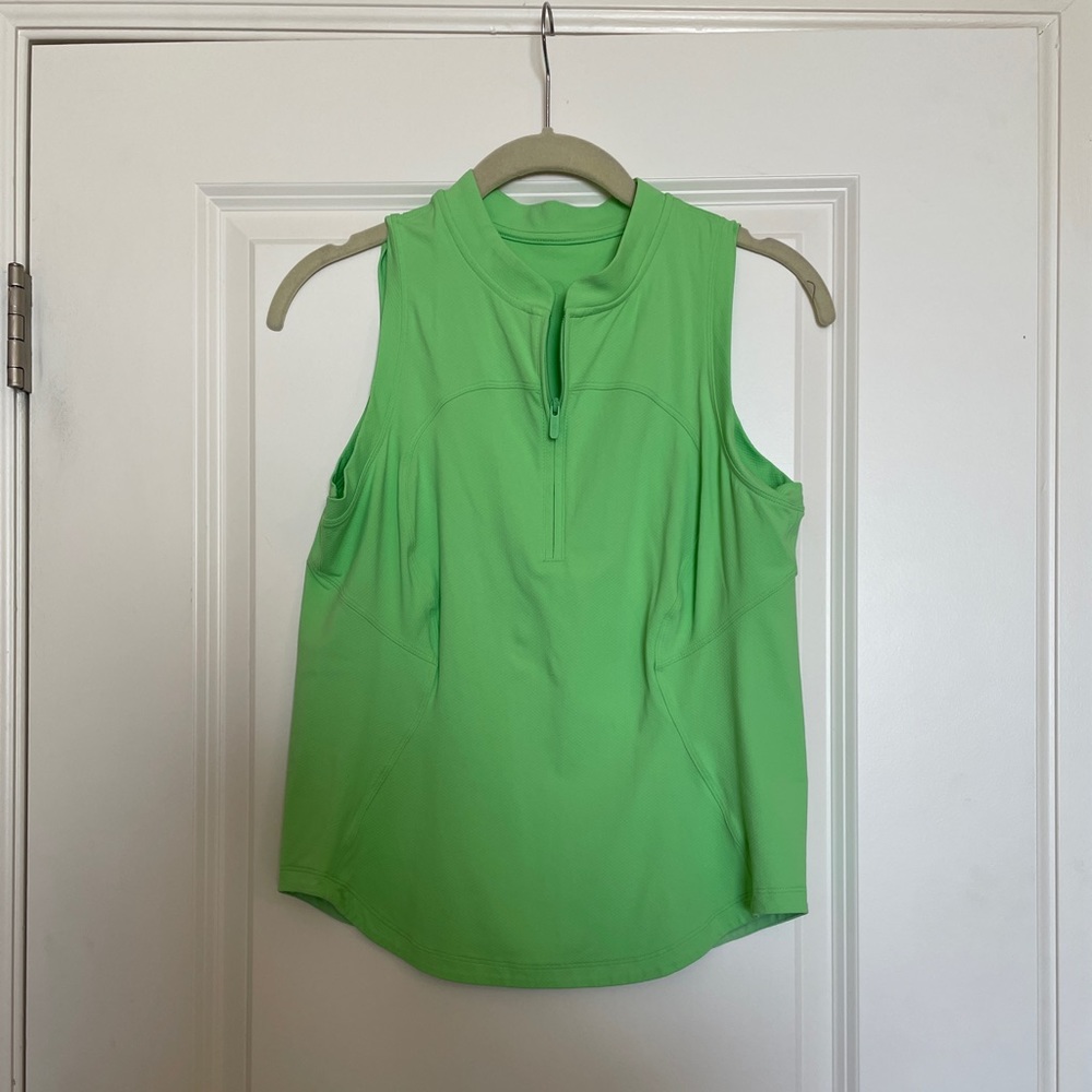 Lululemon Front-Zip Mock-Neck Tennis Tank Top